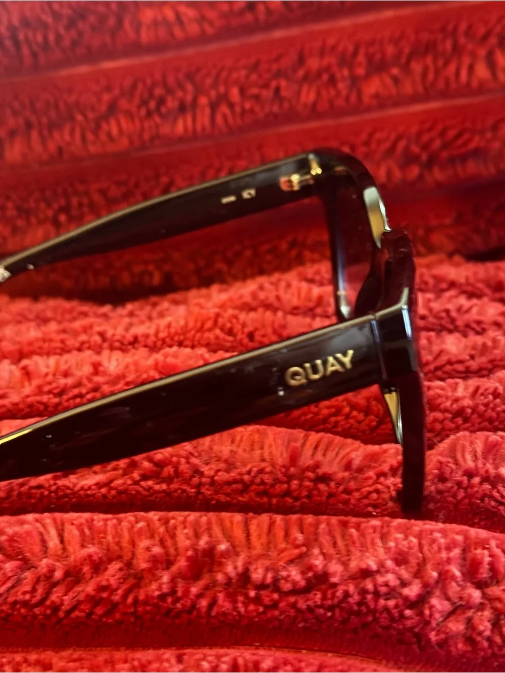 Quay Australia Icy Black Oversized Cat-Eye Sunglasses